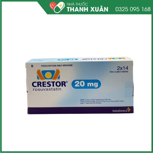 Thuốc Crestor 20mg điều trị tăng cholesterol